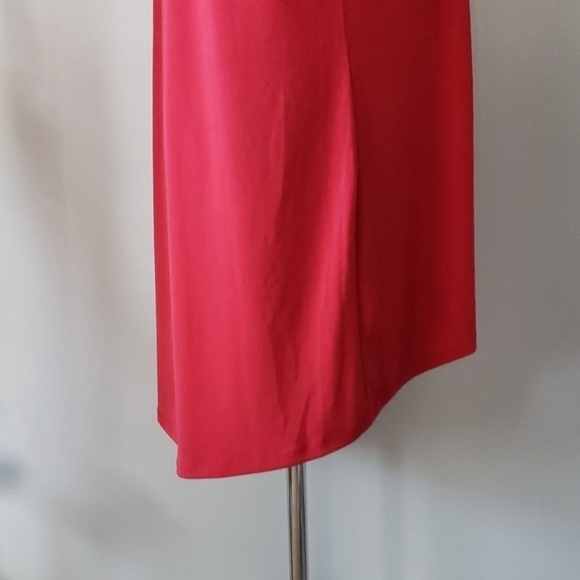 Cato red tank with lace accent and hi-low hem - Picture 7 of 8